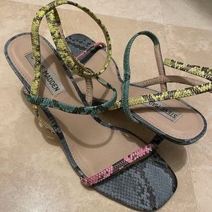 Steve madden reptile colorful heels